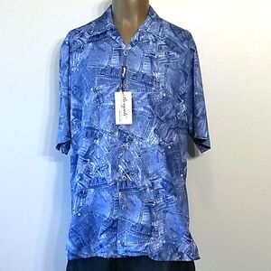 Classic & Comfortable 1pc Blue Men's short sleeves shirt by Bergati